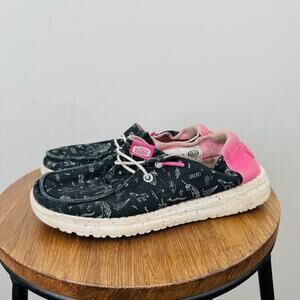 Hey Dude Wendy Youth Unicorn Black Girls Size 3